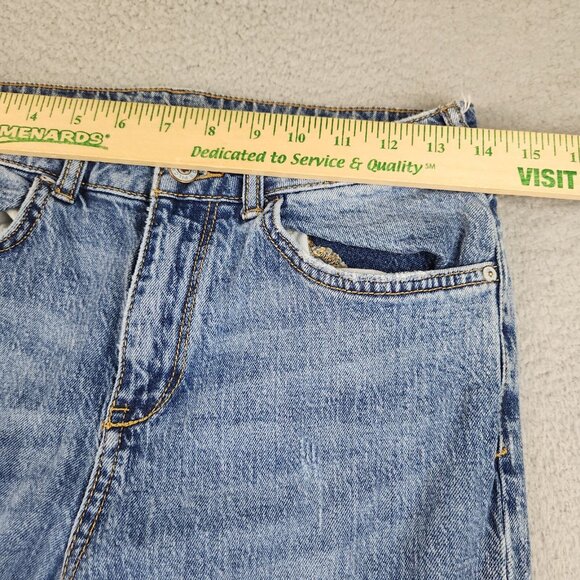 Anthropologie Pilcro Mid Rise Bootcut Jeans Women's 29 Ripped Knee Denim Pants - Picture 4 of 16